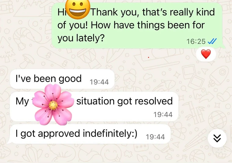 个案反馈截图：situation got resolved